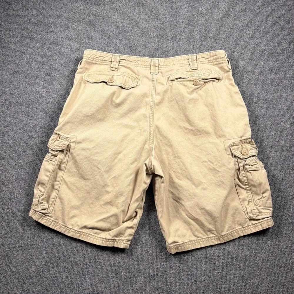Lee Dungarees Cargo Shorts Mens 36 Tan Khaki Cotton Utility Relaxed Fit Hiking